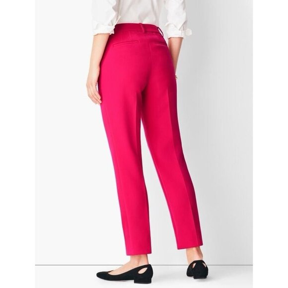Talbots Women's 14 Hampshire Ankle Pants Pink Career Straight Leg - Picture 1 of 10